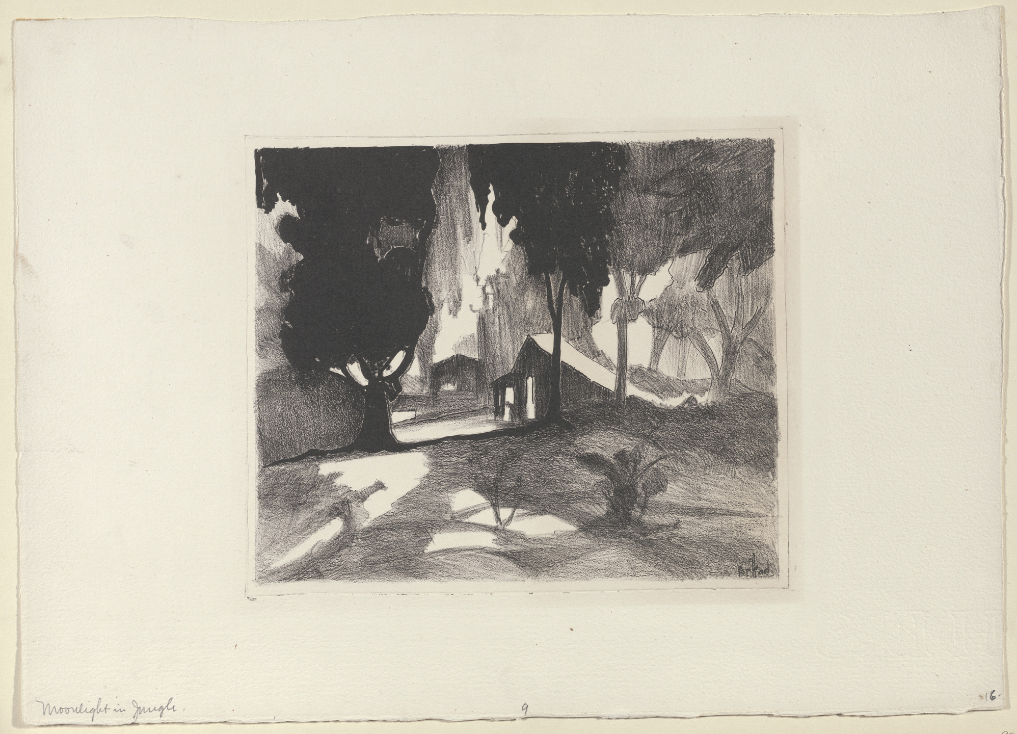 George Overbury (&#34;Pop&#34;) Hart. Moonlight in Jungle. 1924