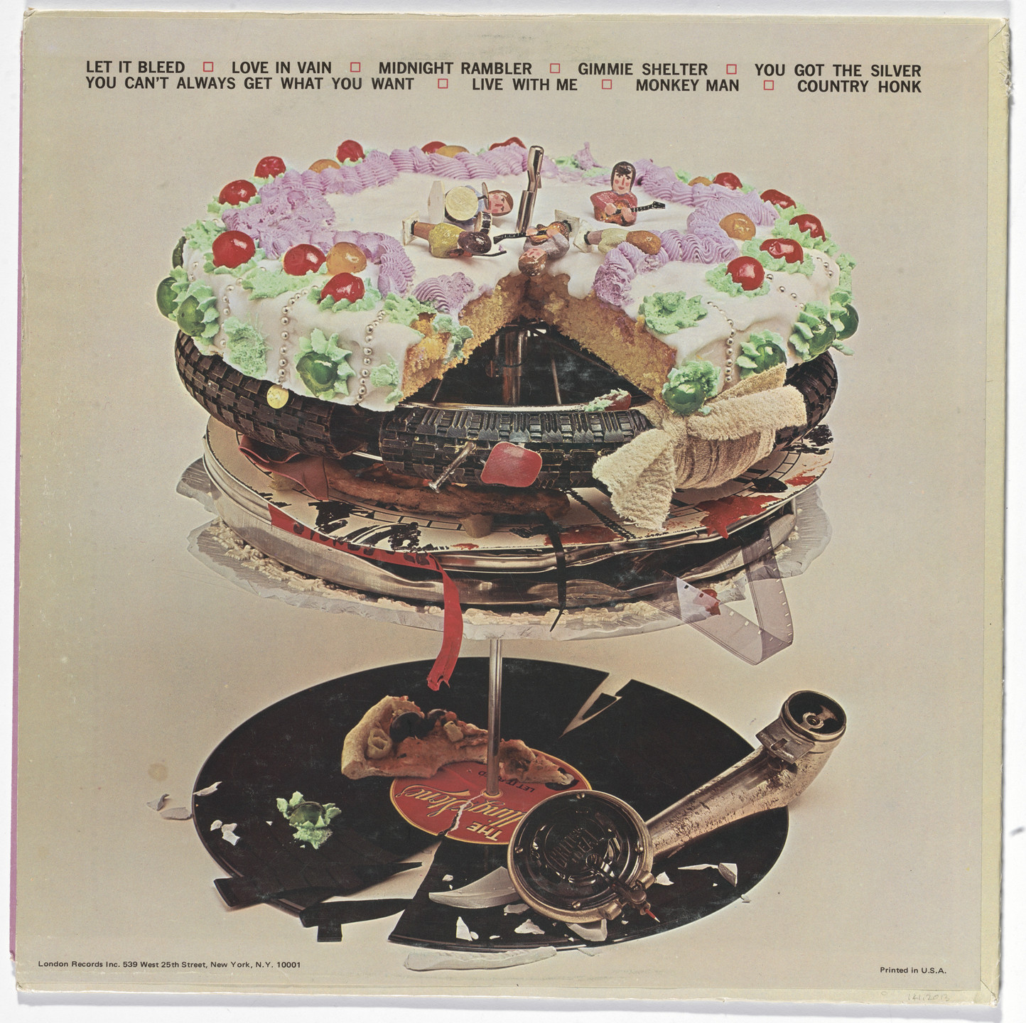 Robert Brownjohn, Delia Smith, Decca Records. Album cover for the Rolling Stones, Let It Bleed. 1969