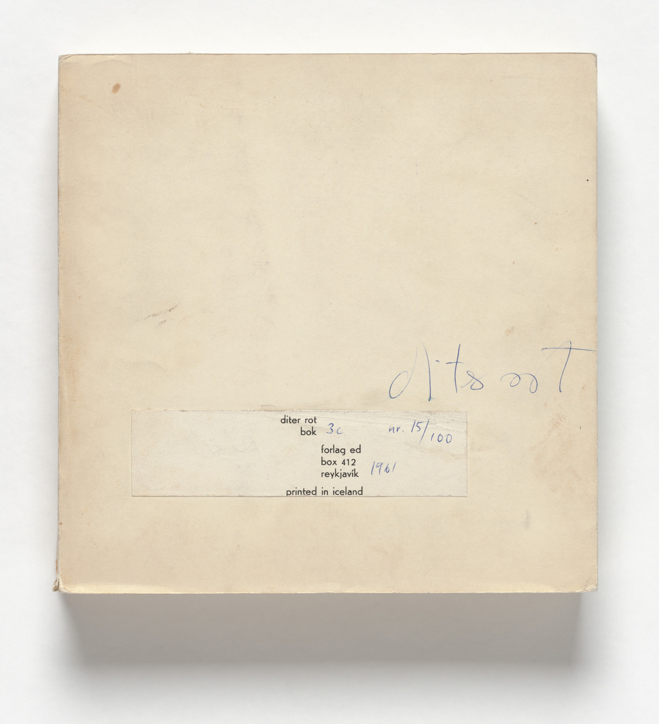Dieter Roth. bok 3c. 1961