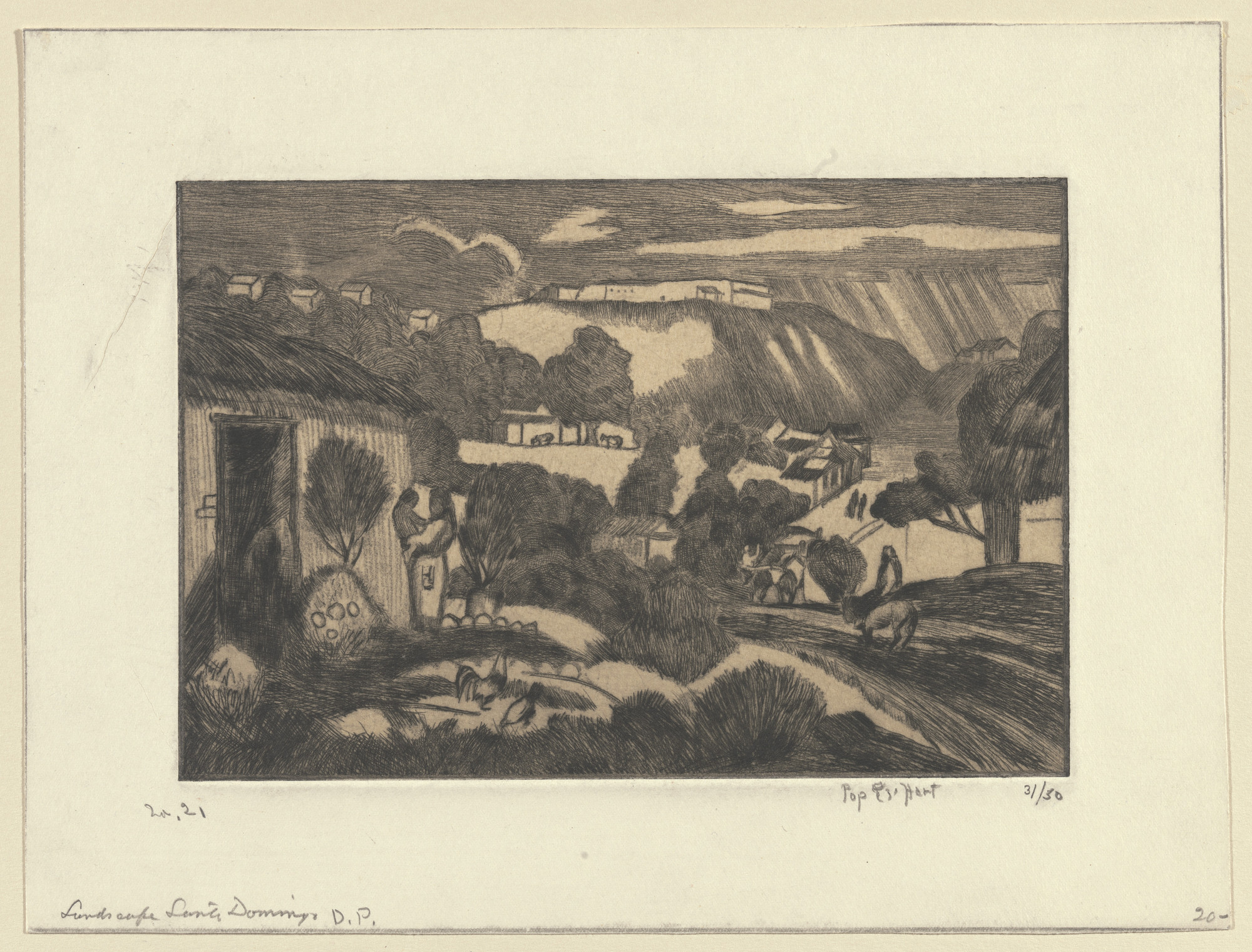 George Overbury ("Pop") Hart. Landscape, Santo Domingo