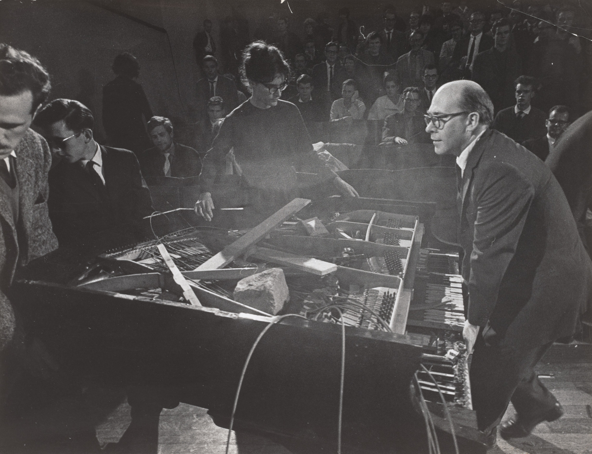Philip Corner, George Maciunas, Dick Higgins, Emmett Williams