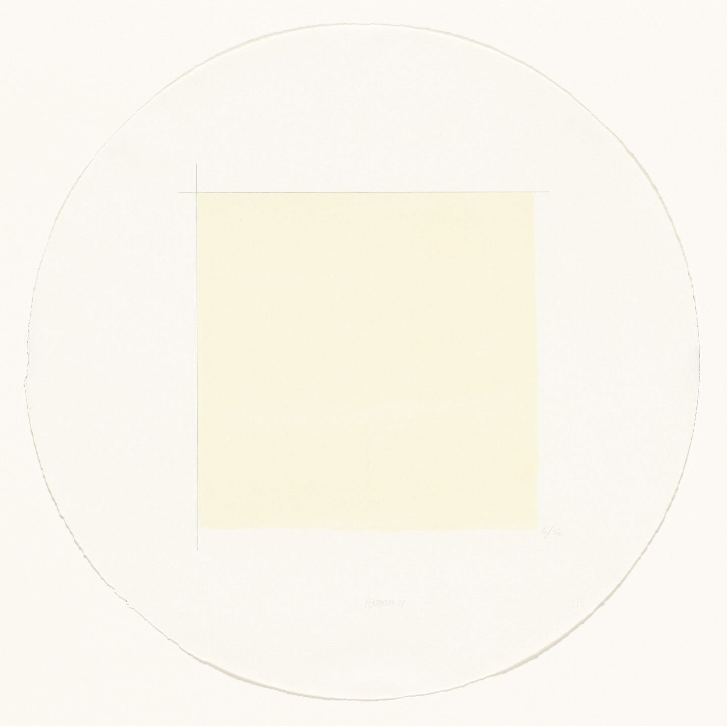 Robert Ryman. Circle Lithograph. 1971
