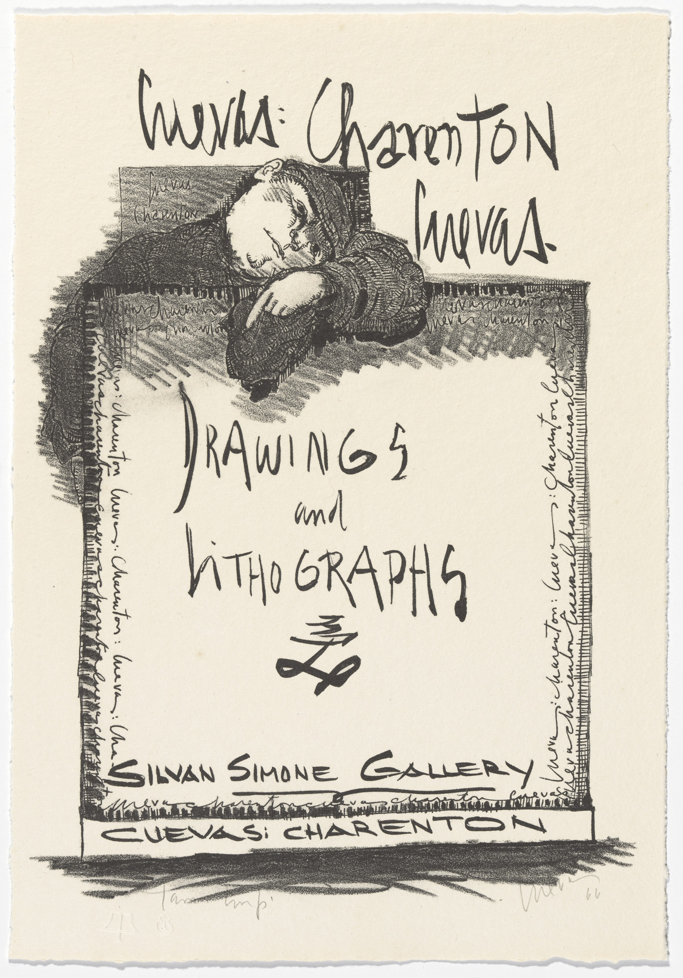 José Luis Cuevas. Cover for the catalogue of the Charenton Suite
