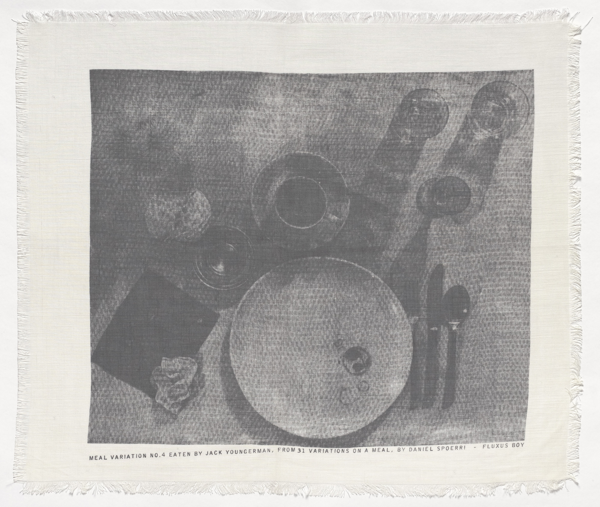 Daniel Spoerri. Meal Variation No. 4 Eaten by Jack Youngerman from 31 Variations on a Meal