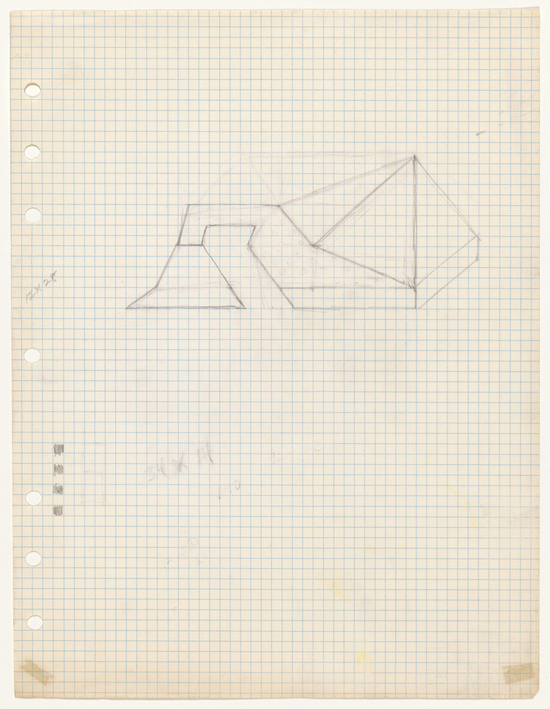 Untitled, Frank Stella, n.d., Pencil on graph paper