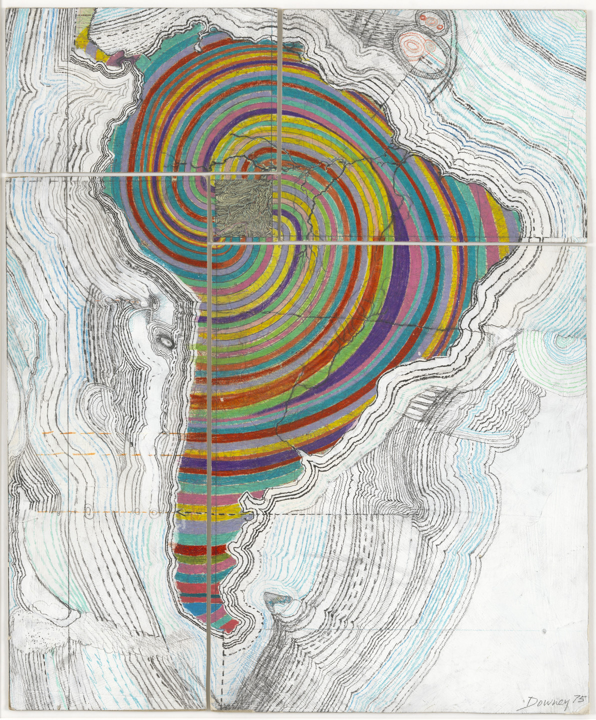 Juan Downey. Map of America. 1975