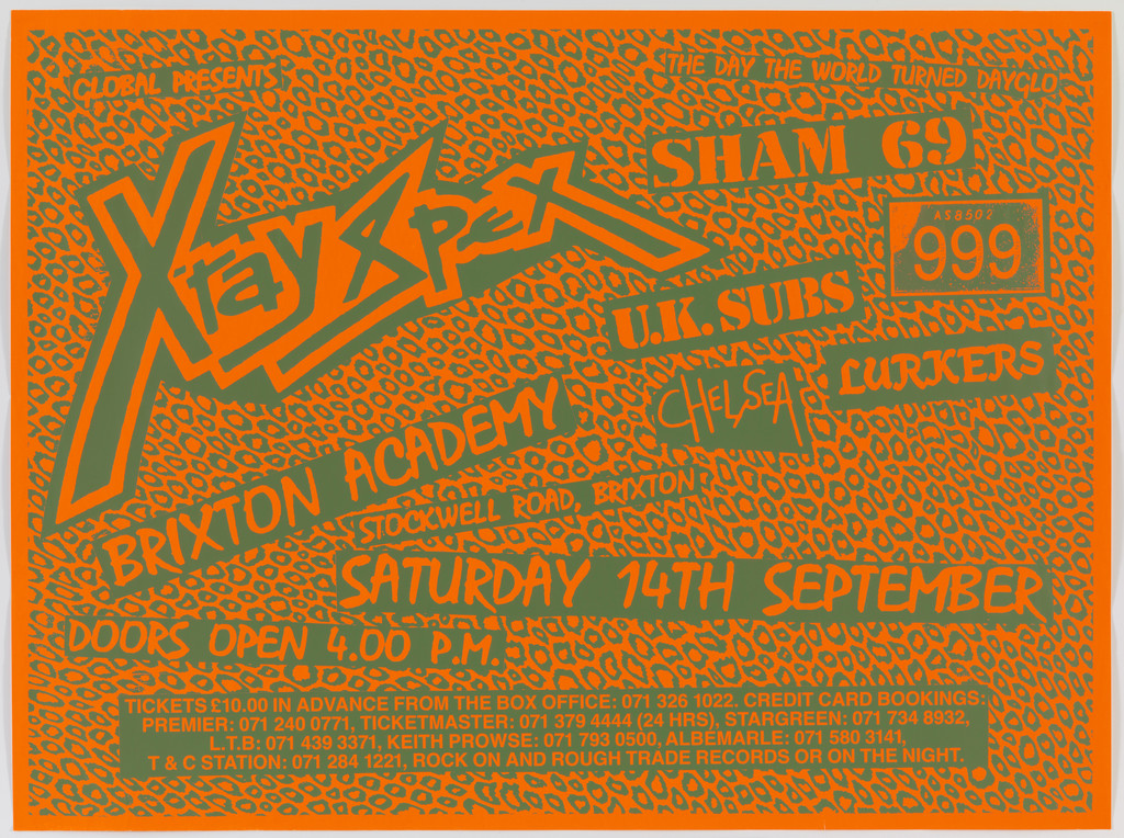 X-Ray Spex with 999, Sham 69, Lurkers, Concert at Brixton Academy