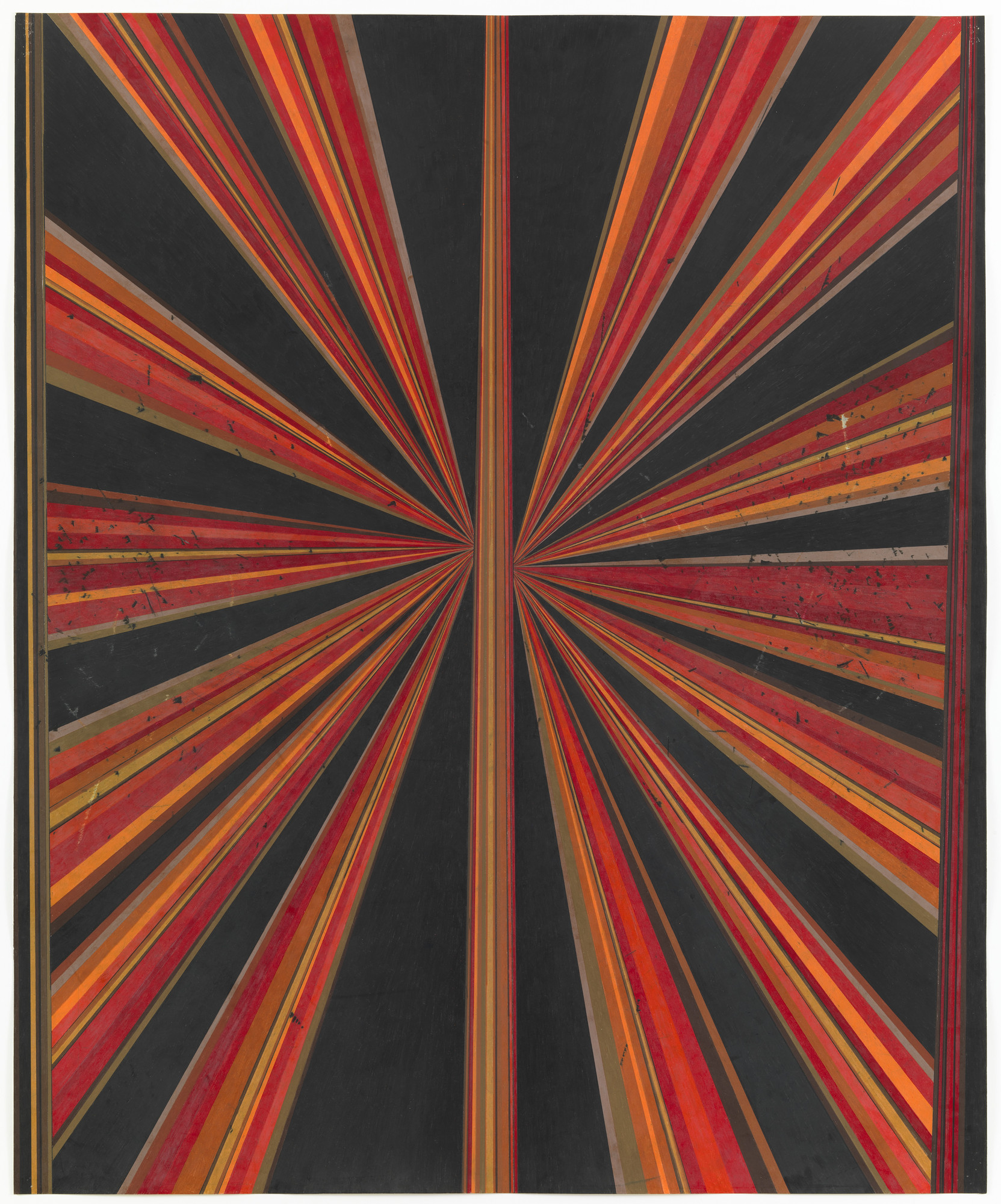 Mark Grotjahn. Untitled (Red, Orange, Brown and Black Butterfly) #581