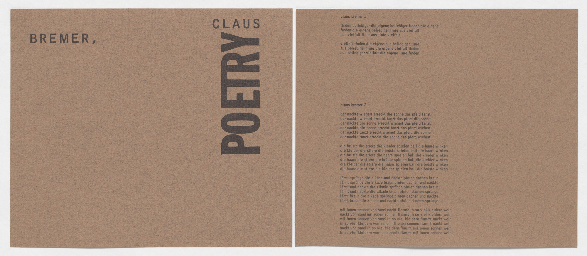 Various Artists, George Brecht, Claus Bremer, Earle Brown, Joseph Byrd, John Cage, Anthony Cox, David Degener, Walter De Maria, Ding Dong, Henry Flynt, Simone Forti, Dick Higgins, Toshi Ichiyanagi, Terry Jennings, Ray Johnson, Jackson Mac Low, Richard Maxfield, Robert Morris, Yoko Ono, Nam June Paik, Terry Riley, Dieter Roth, James Waring, Emmett Williams, Christian Wolff, La Monte Young. An Anthology. 1962