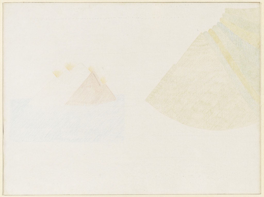 The Three Mountains with the Four Fires Floated on the Blue Sea toward the Green Mountains