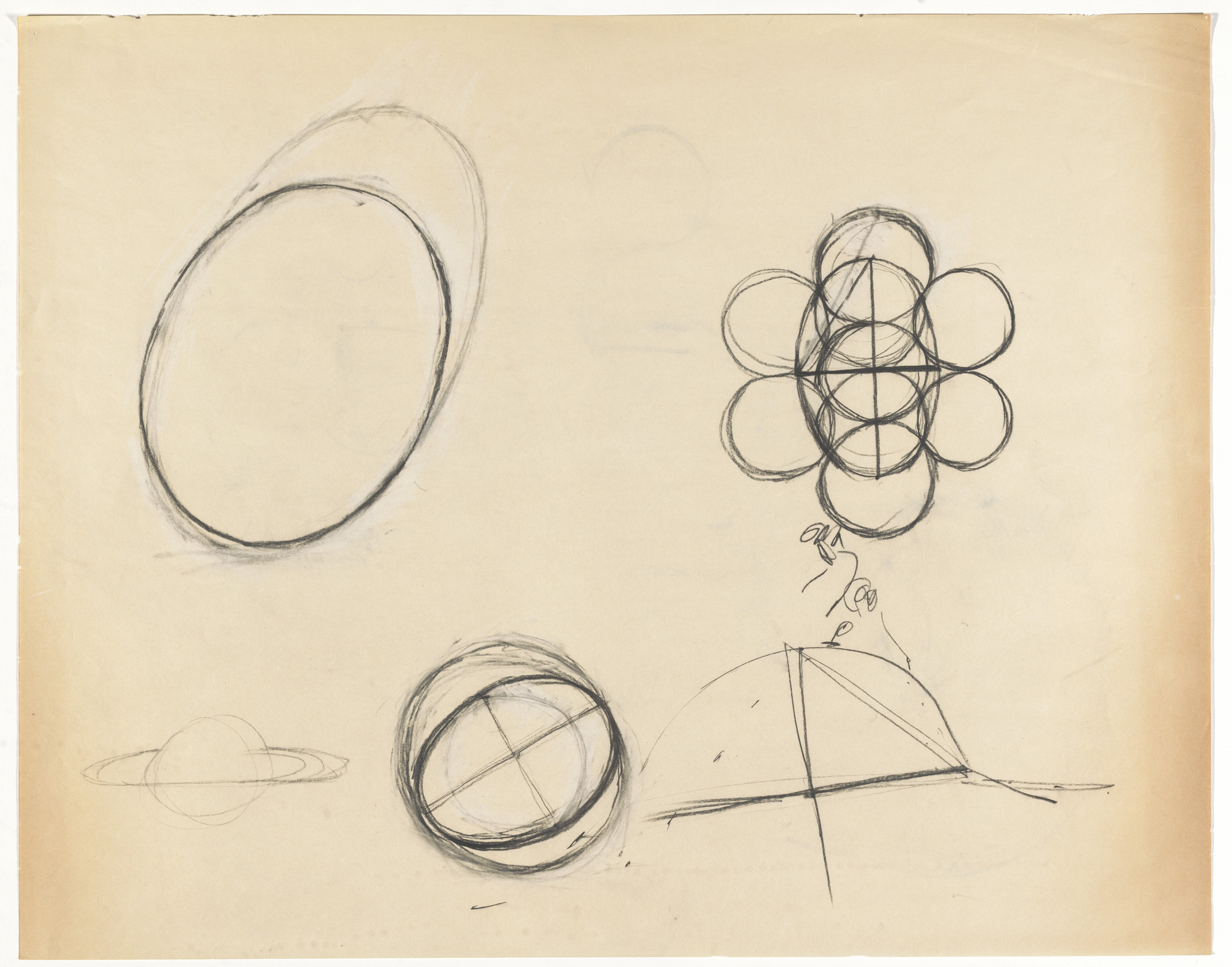 Simone Forti. Untitled from Large Illumination Drawings