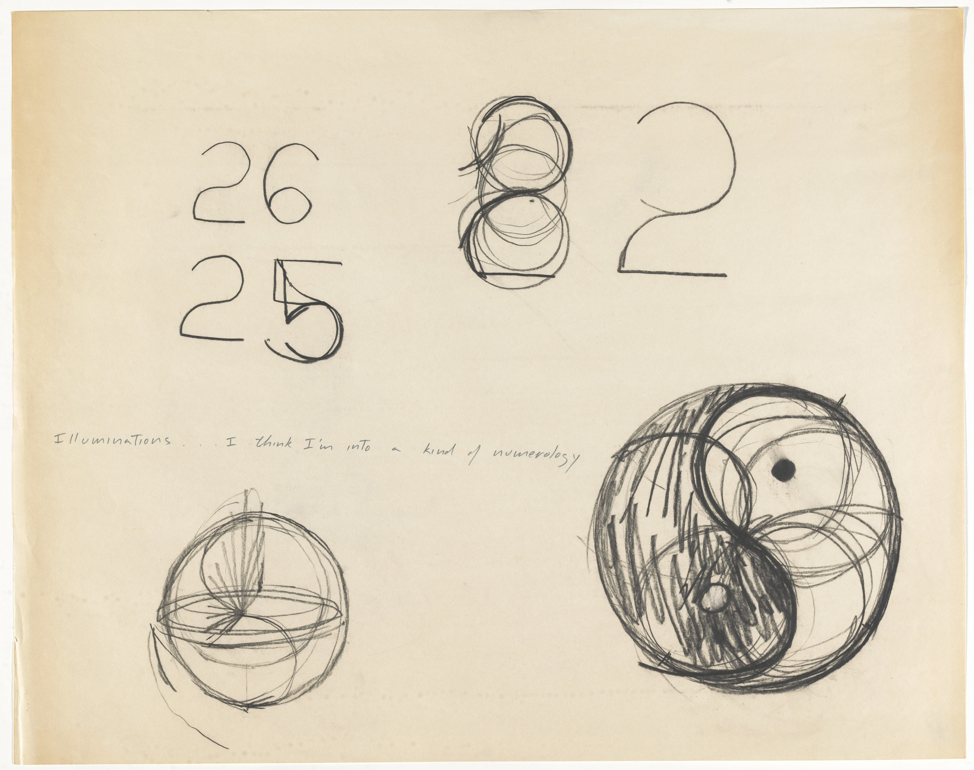 Simone Forti. Untitled from Large Illumination Drawings