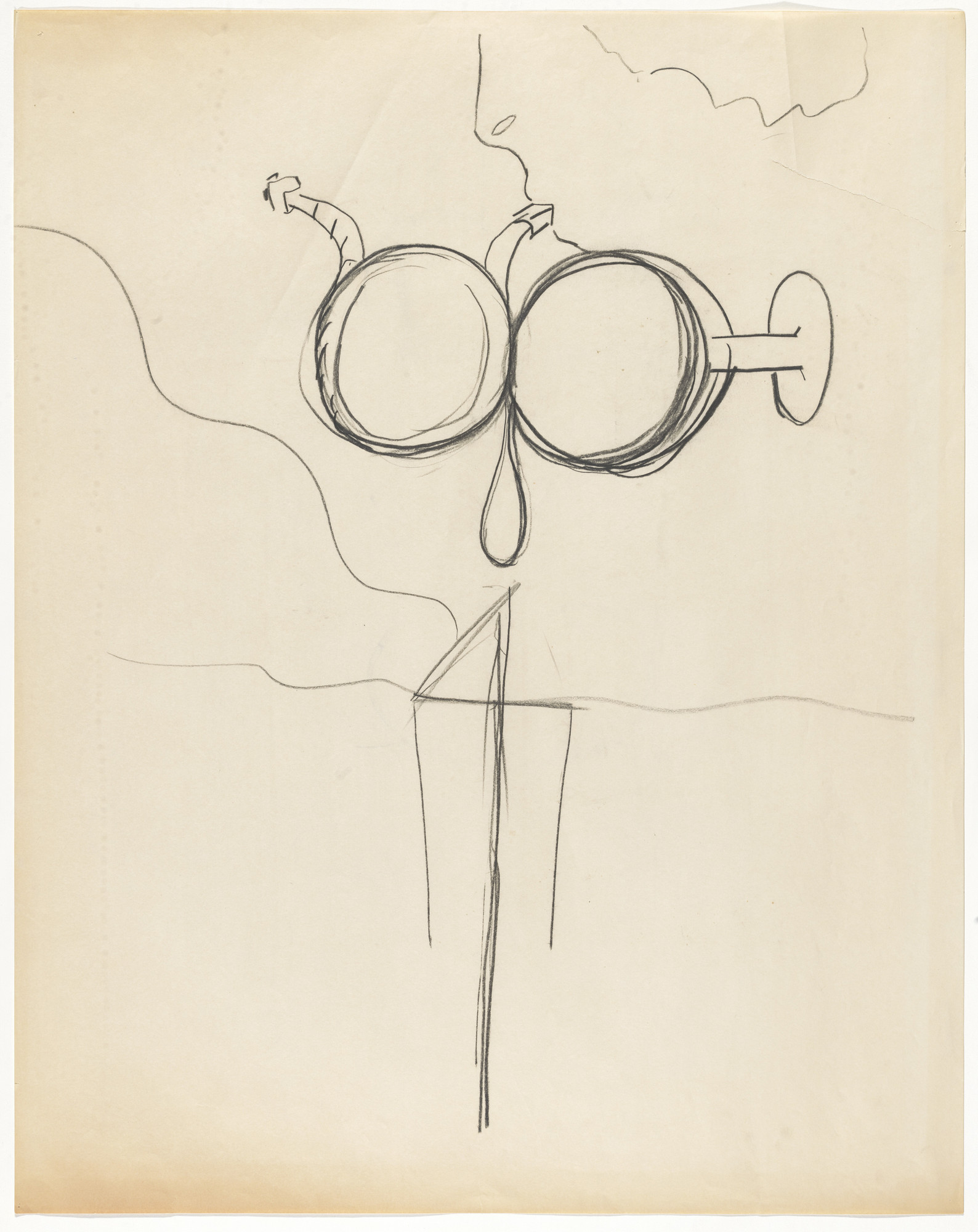 Simone Forti. Untitled from Large Illumination Drawings
