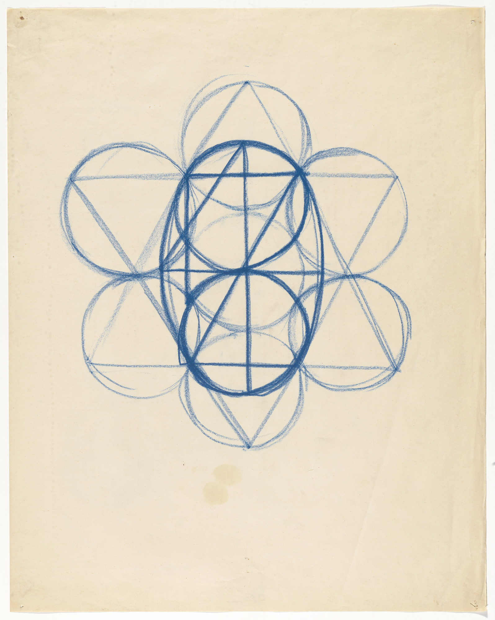 Simone Forti. Untitled from Large Illumination Drawings