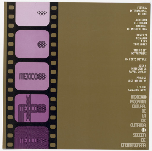 International Film Festival, March 21st, Mexico City Cultural Olympics