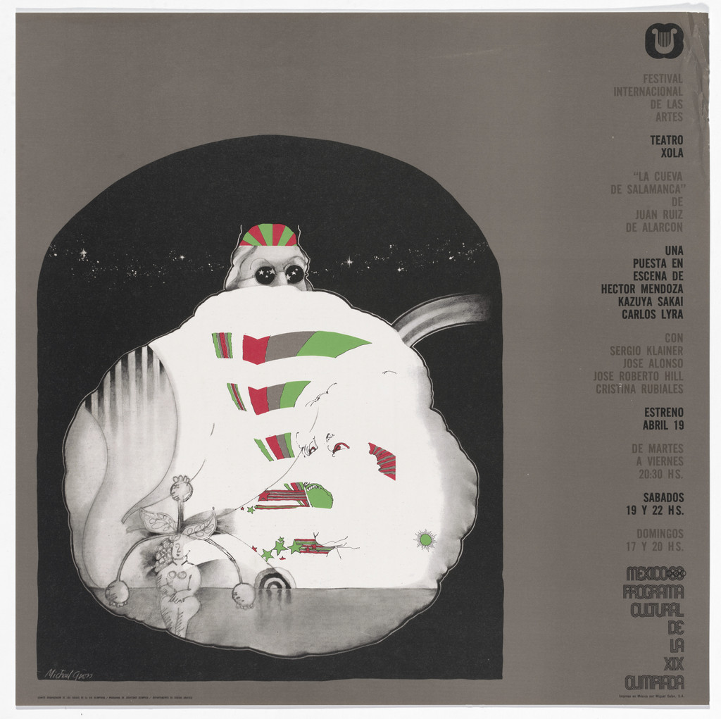 International Festival of the Arts, "The cave of Salamanca (La cueva de Salamanca)" by Juan Ruiz de Alarcón (1581 - August 4, 1639), Mexico City Cultural Olympics