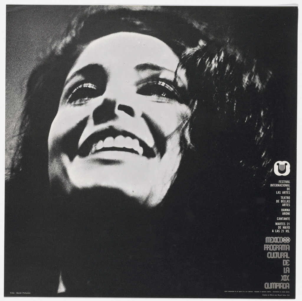 International Festival of the Arts, Hanna Aroni, singer, Mexico City Cultural Olympics