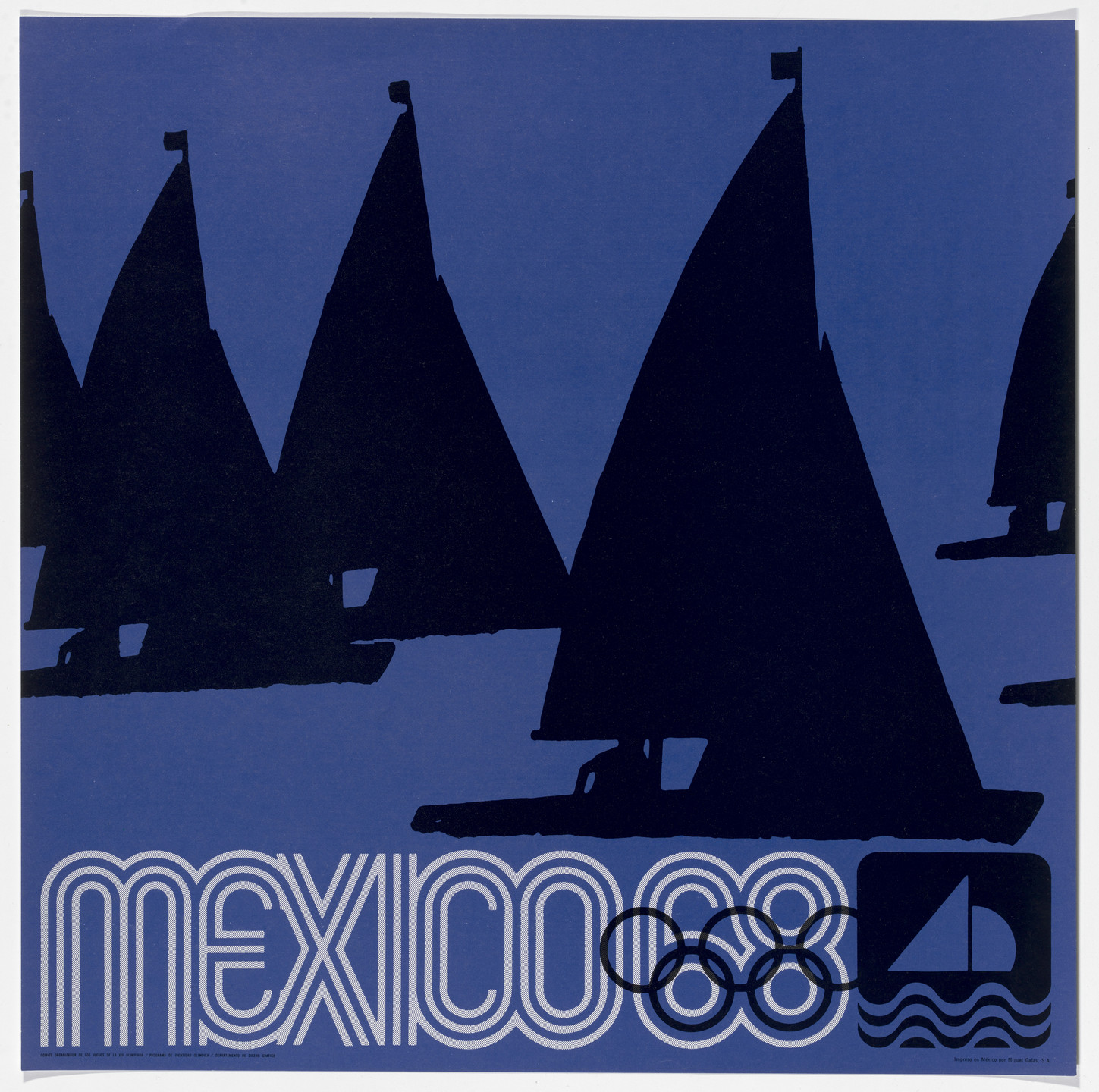 Lance Wyman, Department of Publications and Urban Design, Organizing Committee of the XIX Olympiad. Mexico City 1968 Olympics: Sailing. c. 1968