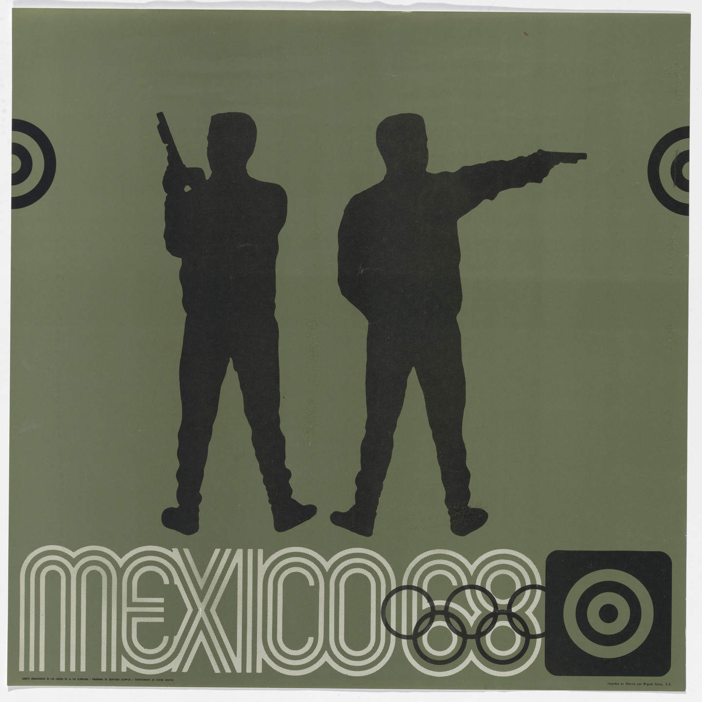 Lance Wyman, Department of Publications and Urban Design, Organizing Committee of the XIX Olympiad. Mexico City 1968 Olympics: Shooting. c. 1968