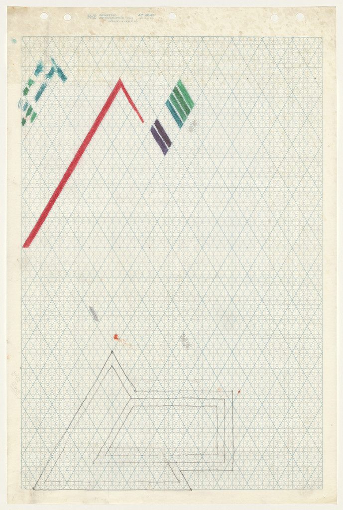 Untitled, Frank Stella, (1968/69), Pencil on graph paper