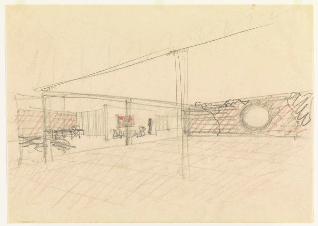 Ulrich Lange House Project, Krefeld, Germany, Perspective sketch