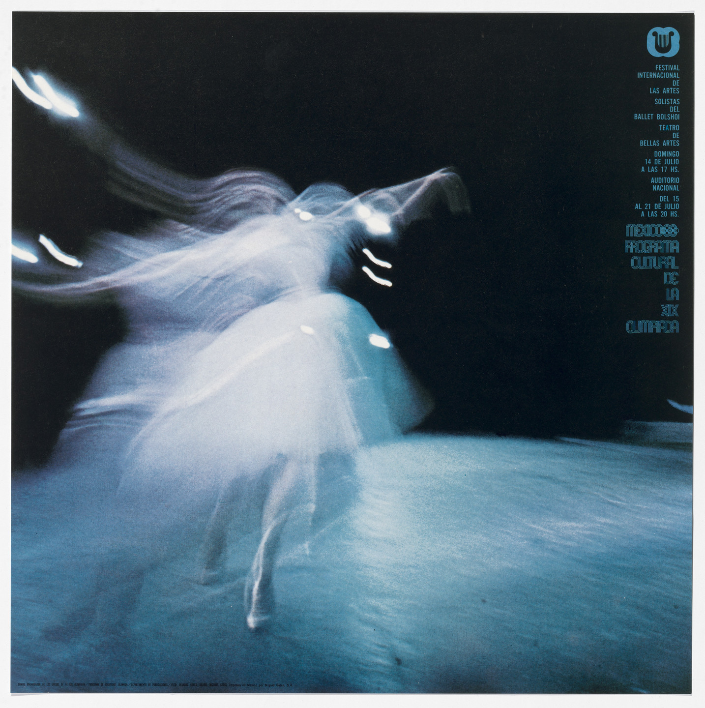 Michael C. Gross, Department of Publications and Urban Design, Organizing Committee of the XIX Olympiad, Miguel Galas S.A., Mexico City. International Festival of the Arts, Solos from the Bolshoi Ballet, Mexico City Cultural Olympics. 1968
