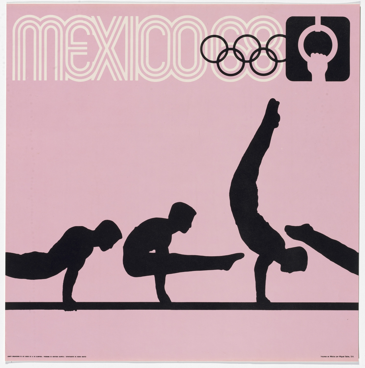 Lance Wyman, Department of Publications and Urban Design, Organizing Committee of the XIX Olympiad. Mexico City 1968 Olympics: Gymnastics. c. 1968