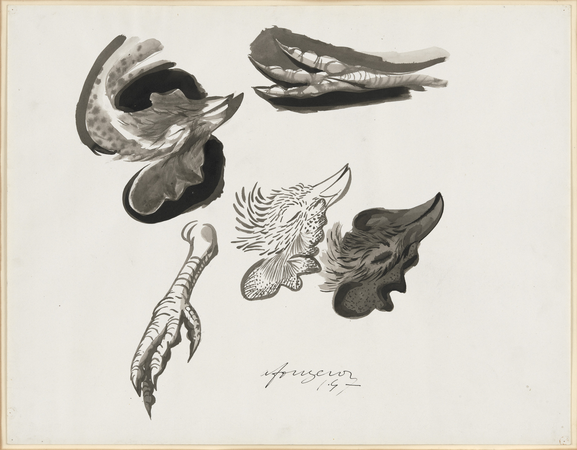 André Fougeron. Studies of a Dead Cock. 1947