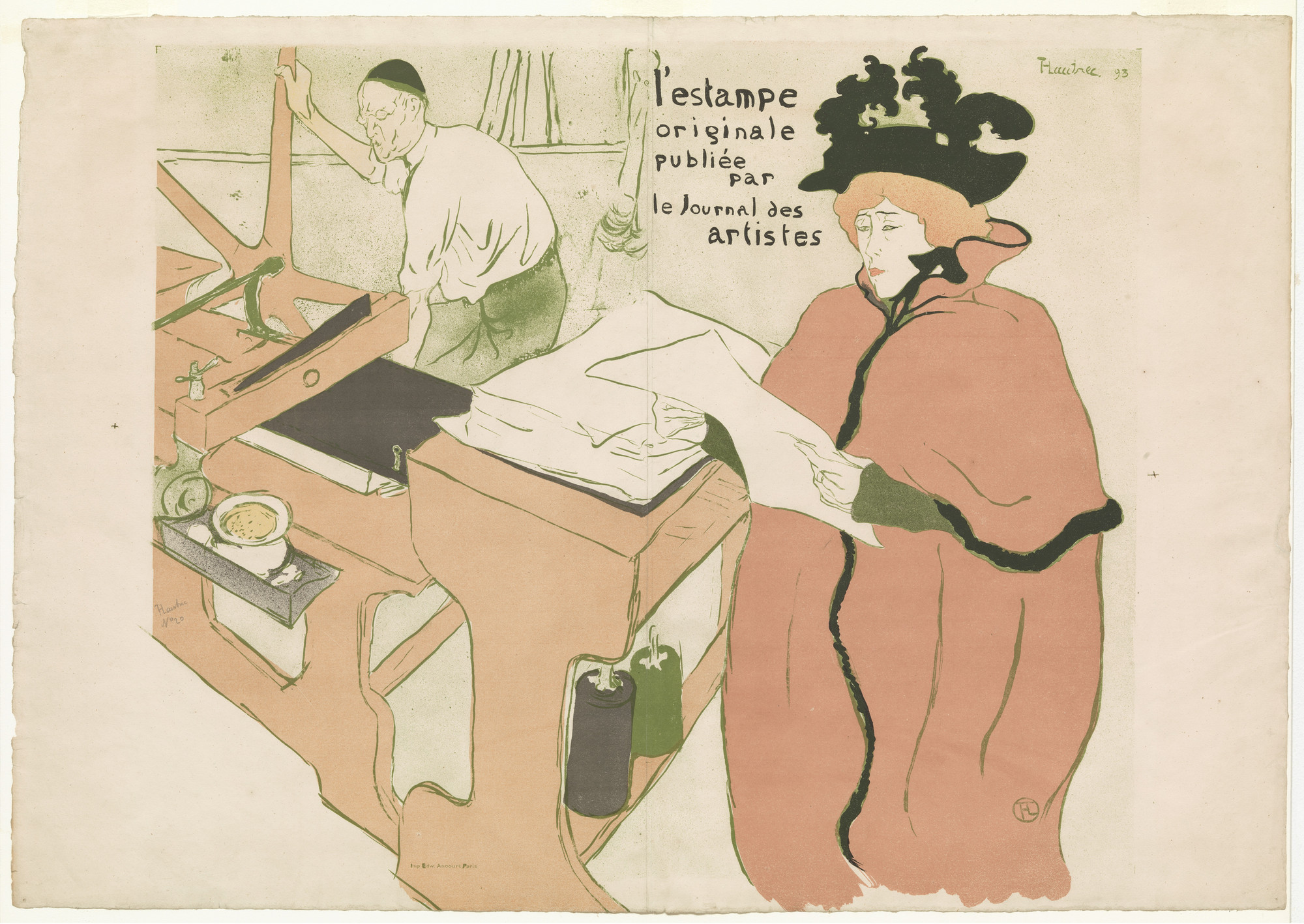 Henri de Toulouse-Lautrec. Cover for L'Estampe originale. 1893