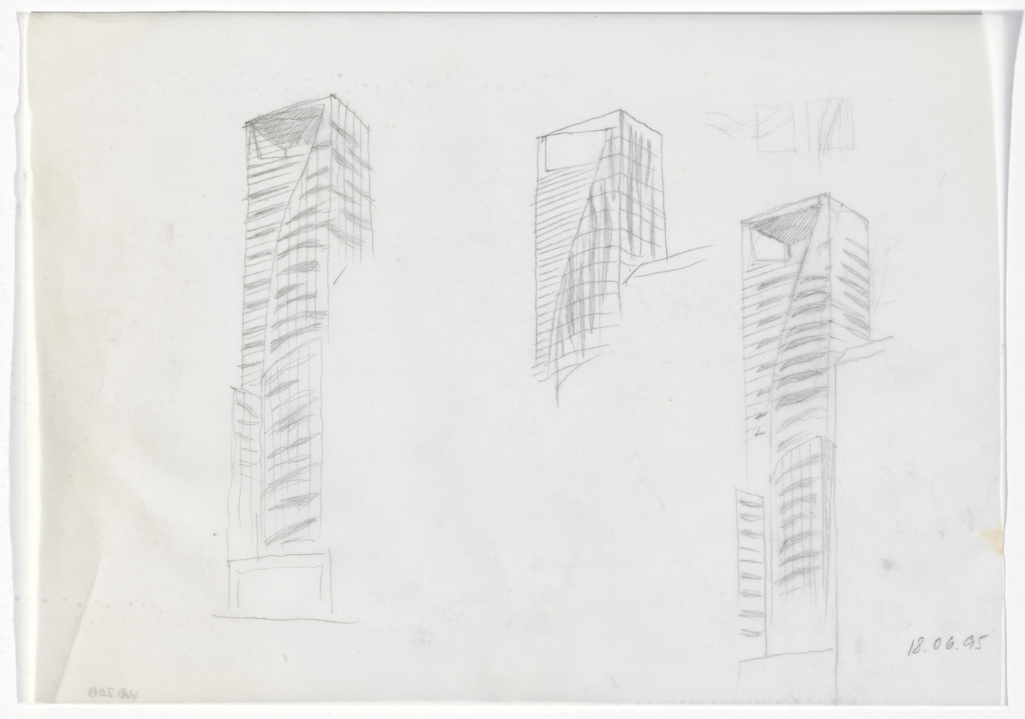 Christian de Portzamparc. LVMH Tower, New York, NY (Perspective sketches, façade studies). 1994-1999
