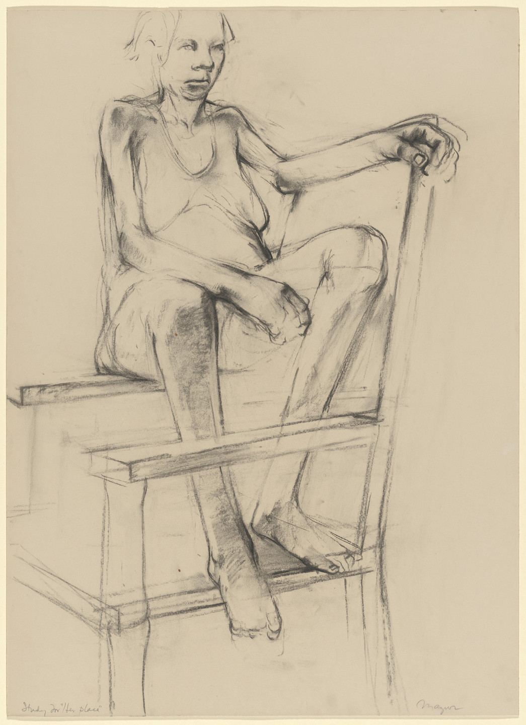 Michael Mazur. Her Place #1: Study for Closed Ward #8 and #12. (1962)