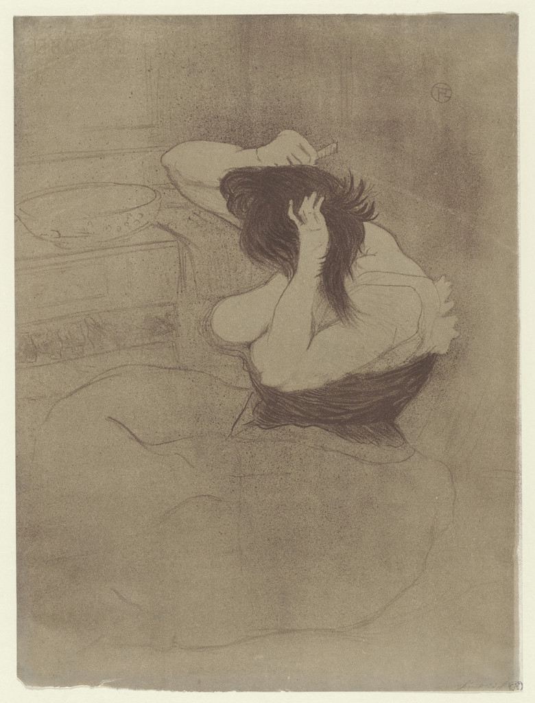 Woman Combing Her Hair (Femme qui se peigne, La coiffure) from Elles