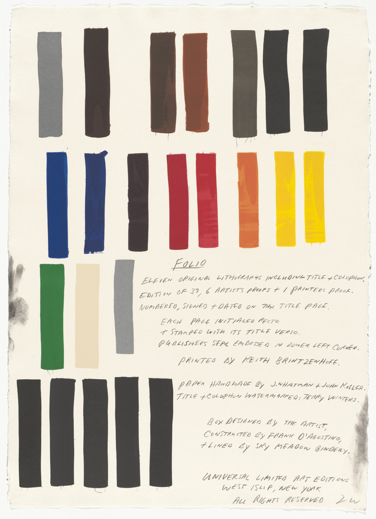 Colophon page from Folio