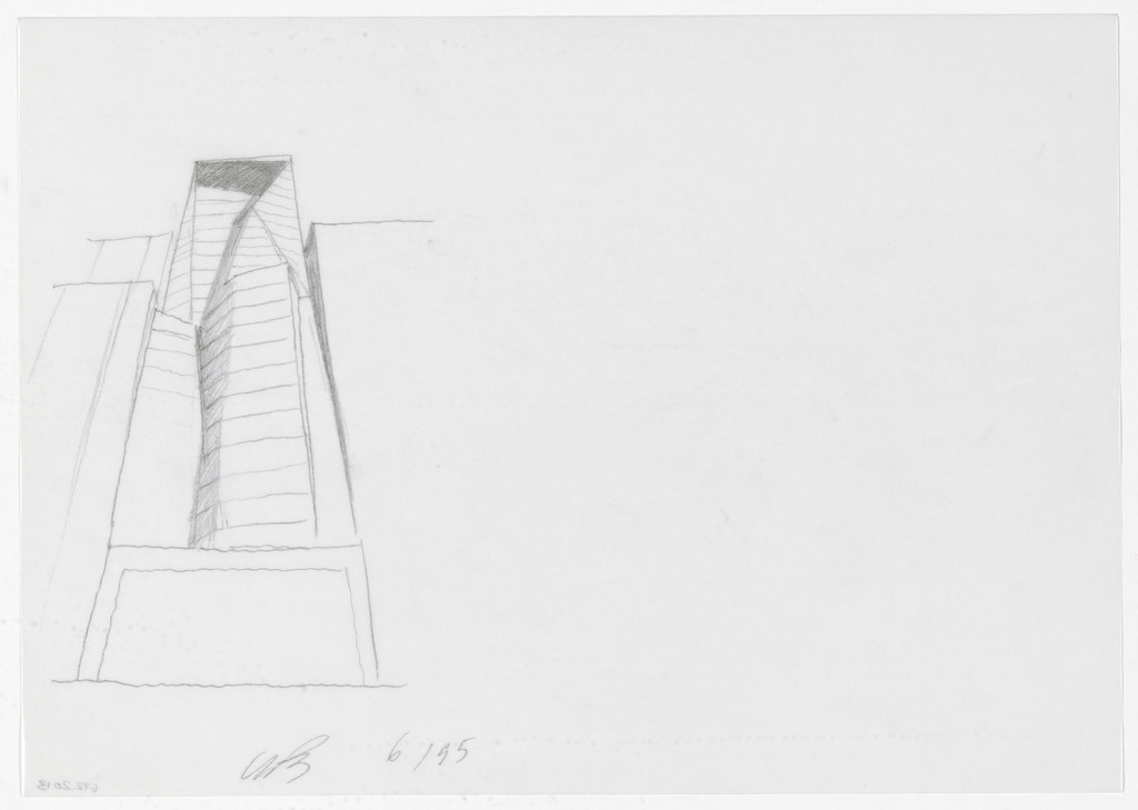 LVMH Tower, New York, NY (Perspective sketch, volume study)