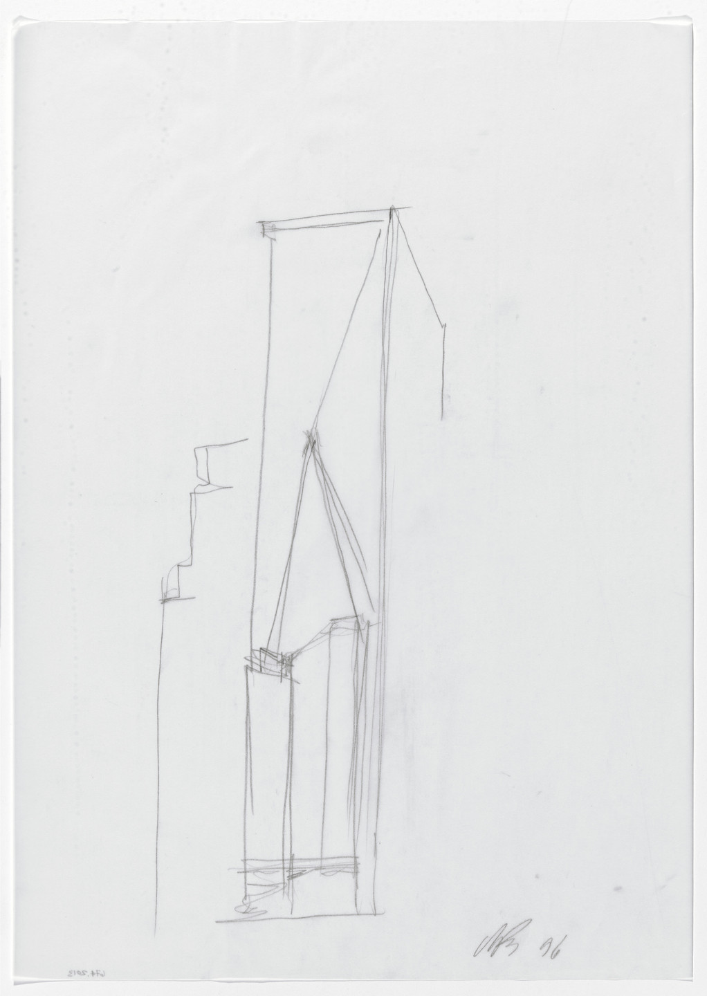 Christian de Portzamparc. LVMH Tower, New York, NY (Elevation sketch, volume study). 1994-1999