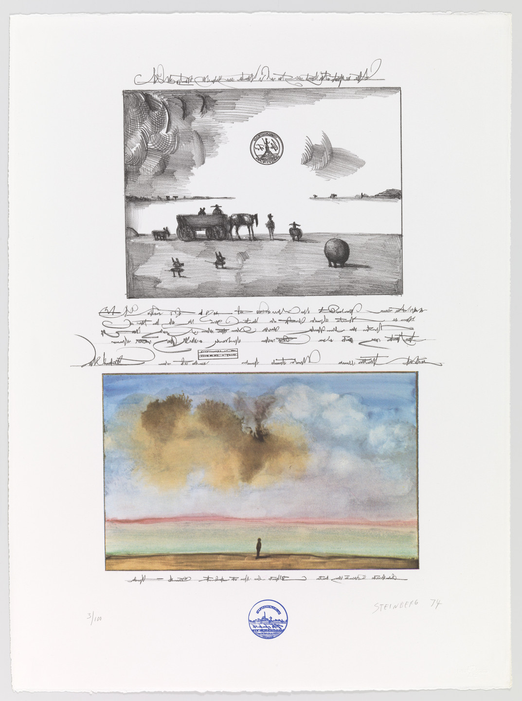 Saul Steinberg. Untitled from For Meyer Schapiro. 1974