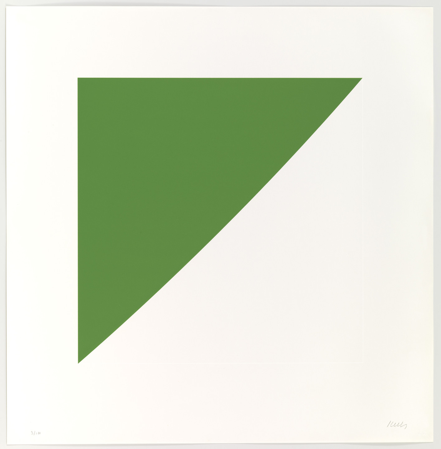 Ellsworth Kelly. Green Curve with Radius of 20&#39; from For Meyer Schapiro. 1974