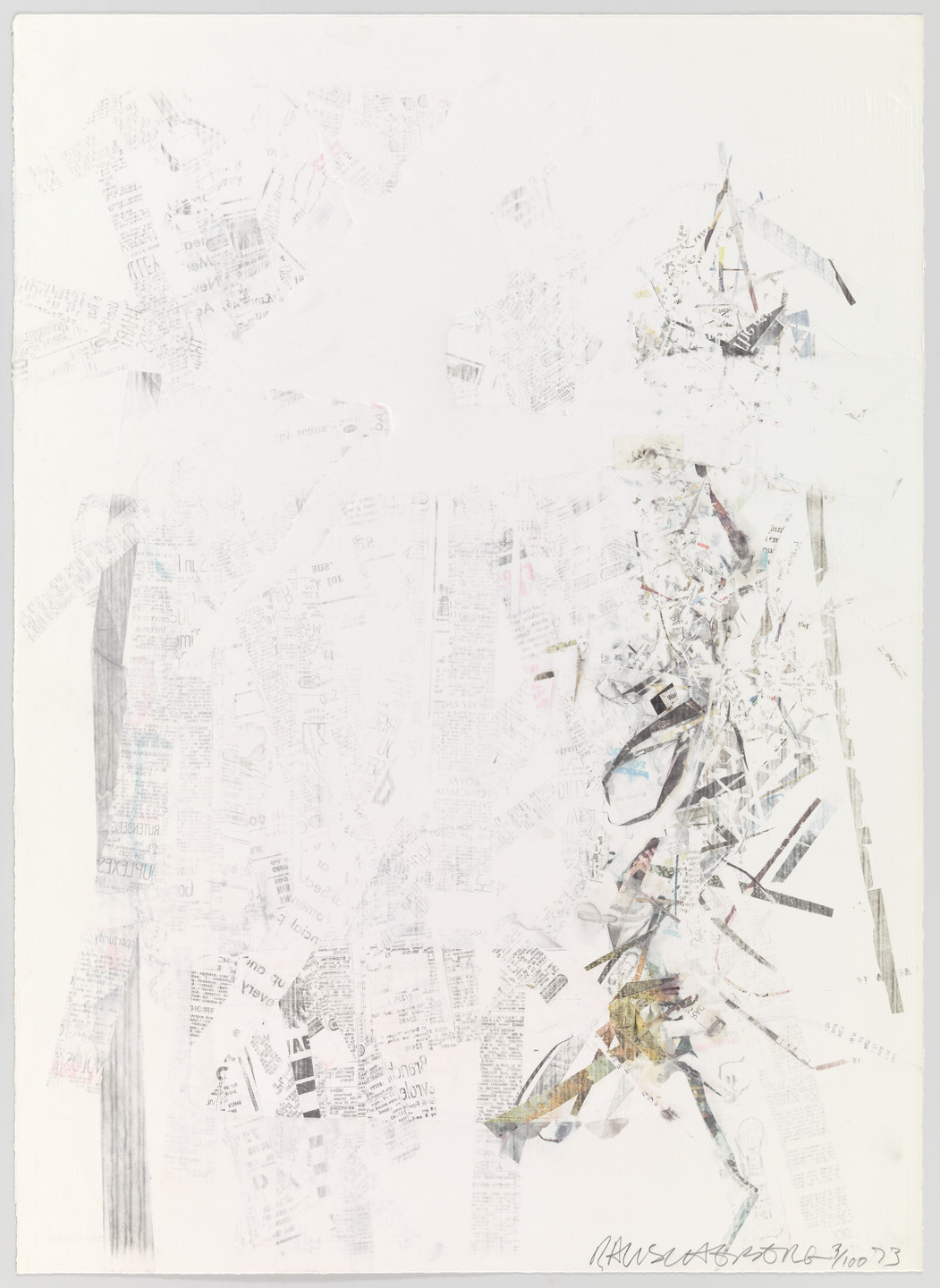 Robert Rauschenberg. Noname (Elephant) from For Meyer Schapiro. 1973, published 1974