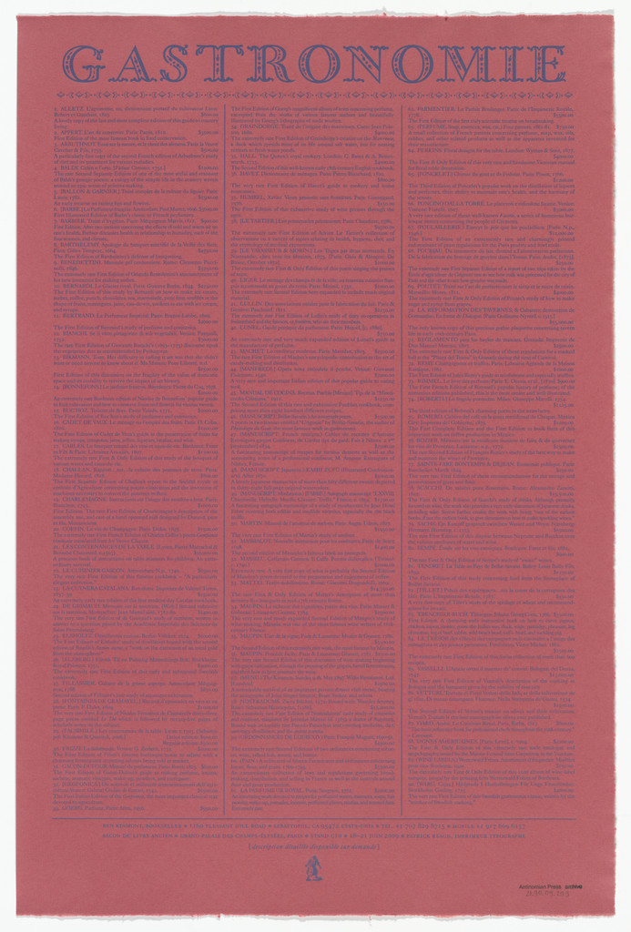 Gastronomie from Antinomian Press Archive