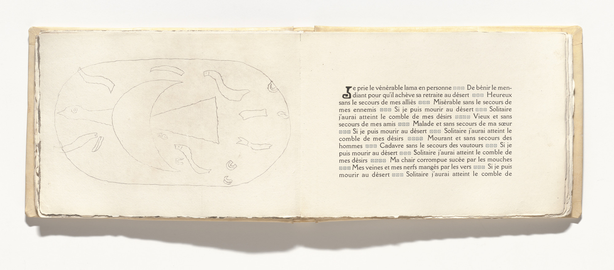 Georges Braque. Plate (folio 11 verso) from Milarepa
