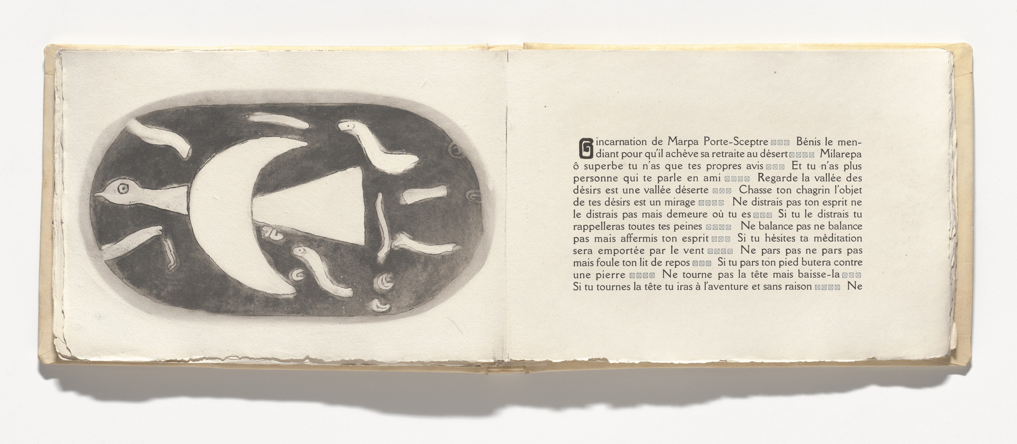 Georges Braque. Plate (folio 15 verso) from Milarepa