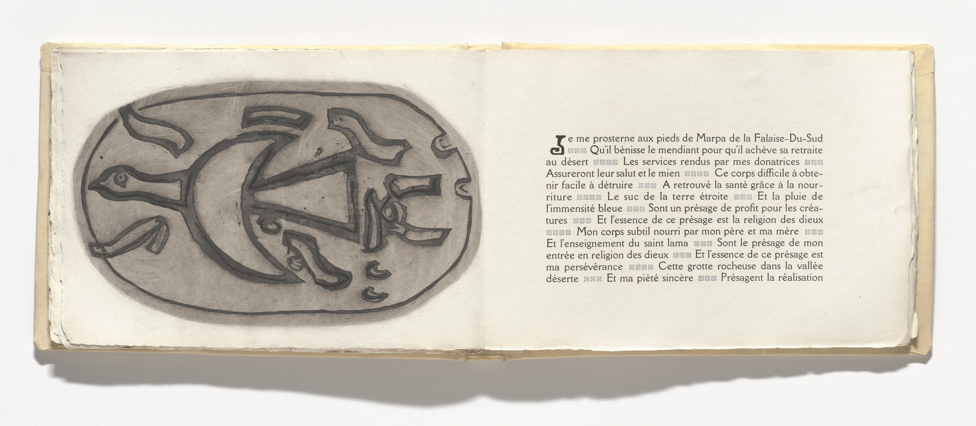 Georges Braque. Plate (folio 19 verso) from Milarepa
