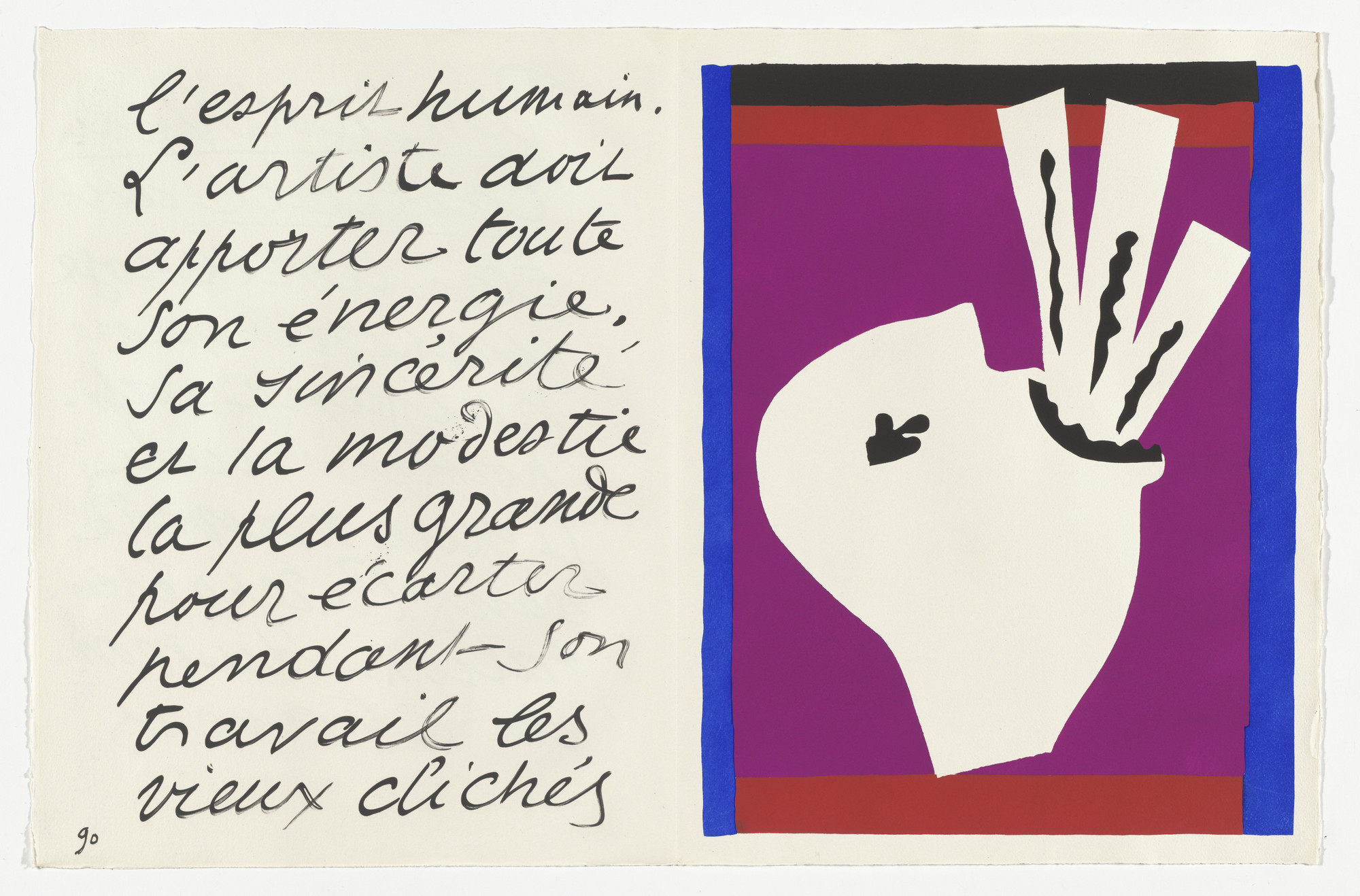 Henri Matisse. The Sword Swallower (L'Avaleur de sabres) (plate XIII, page 91) from Jazz