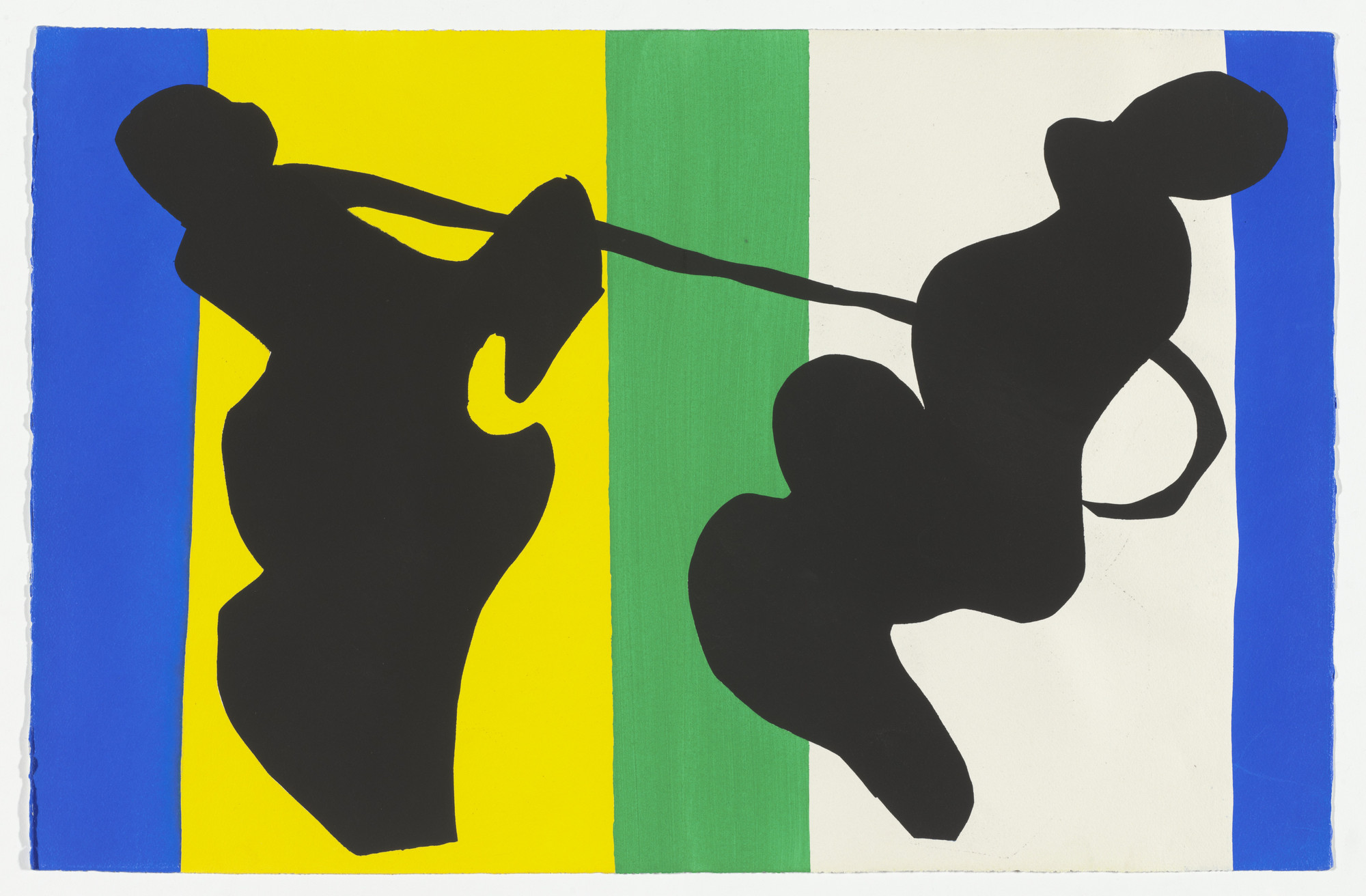 Henri Matisse. The Cowboy (Le Cow-boy) (plate XIV, double page plate, pages 98 and 99) from Jazz. 1943–47, published 1947