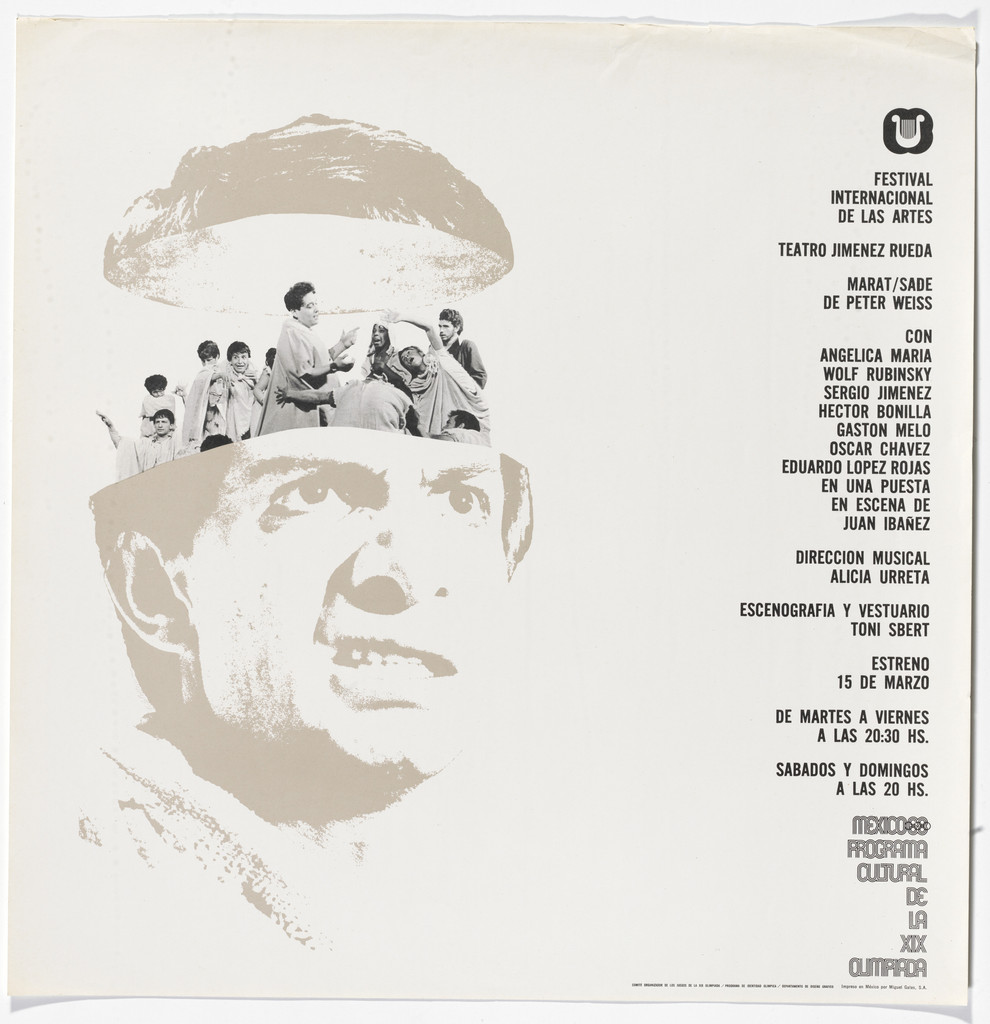 International Festival of the Arts, "Marat/Sade" by Peter Weiss, Mexico City Cultural Olympics