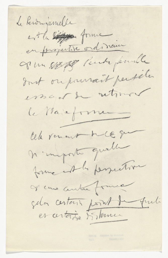 Untitled from The Bride Stripped Bare by Her Bachelors, Even (The Green Box) (La mariée mise à nu par ses célibataires, même [Boîte verte])