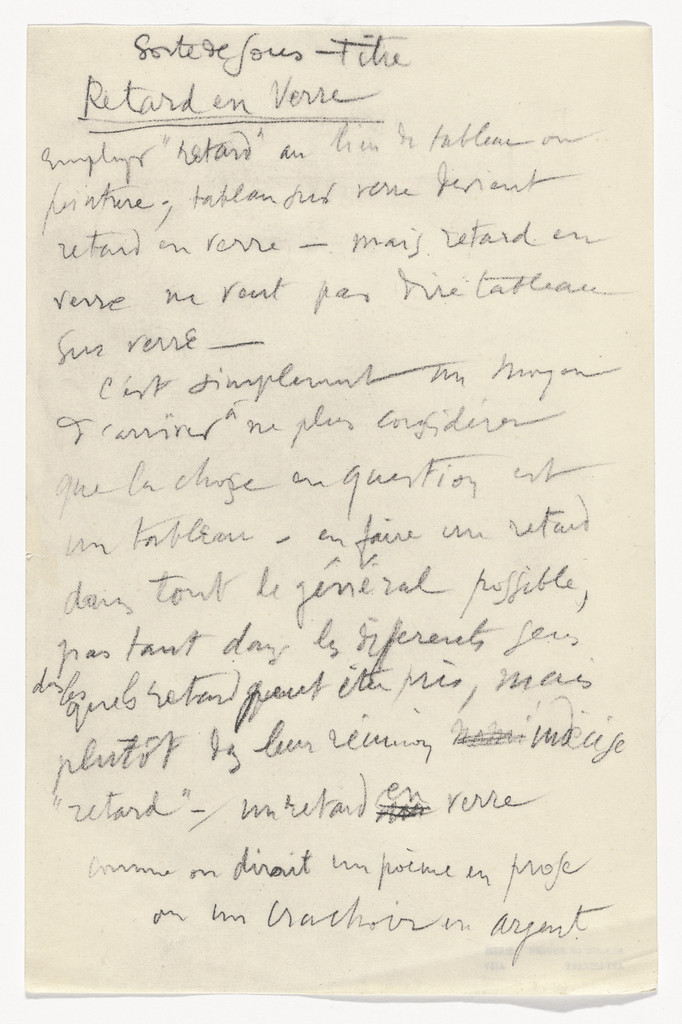 Untitled from The Bride Stripped Bare by Her Bachelors, Even (The Green Box) (La mariée mise à nu par ses célibataires, même [Boîte verte])