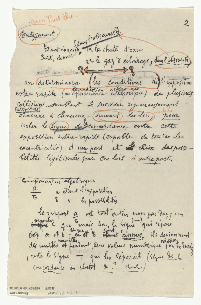 Untitled from The Bride Stripped Bare by Her Bachelors, Even (The Green Box) (La mariée mise à nu par ses célibataires, même [Boîte verte])