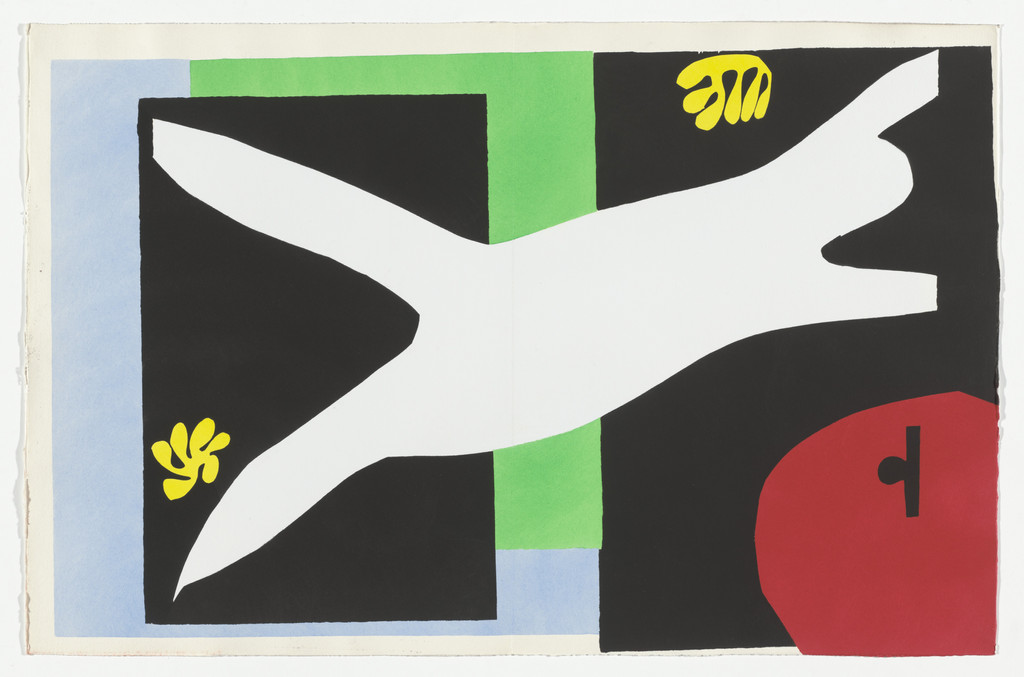 The Swimmer in the Tank (La Nageuse dans l'aquarium) (plate XII, pages 86 and 87) from Jazz