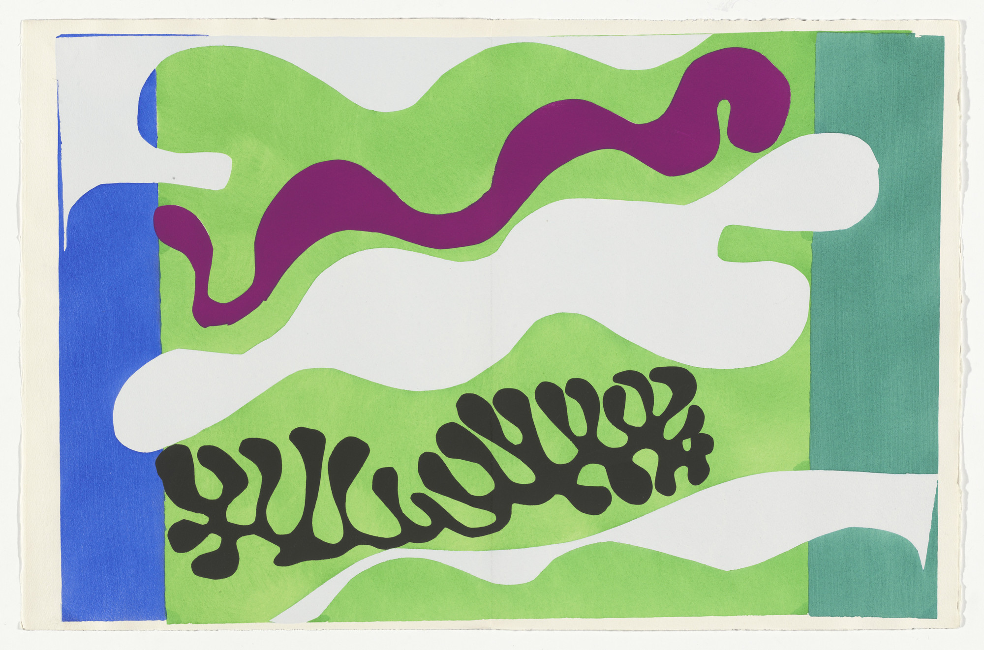 Henri Matisse. Lagoon (Le Lagon) (plate XVIII, pages 130 and 131) from Jazz. 1943–47, published 1947